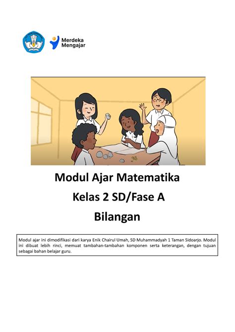 A Modul Ajar Matematika Fase A Kelas Modul Ajar Matematika Kelas