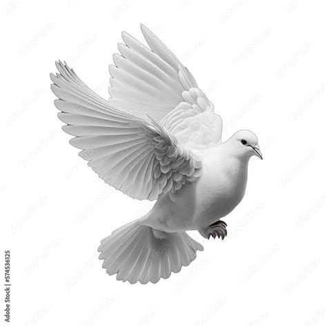 White Dove Isolated On Transparent Background White Pigeon Transparent