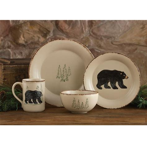 Rustic Retreat Bear Dinnerware