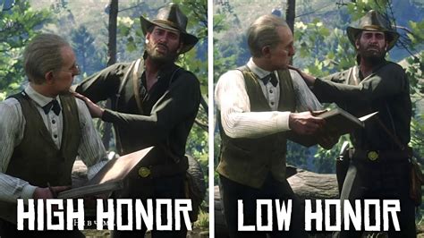 Rdr Arthur Expels Strauss From The Camp High Honor Vs Low Honor