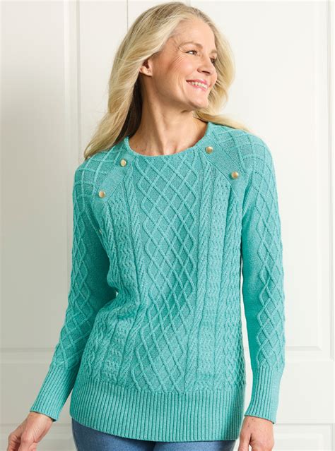 Basket Weave Knit Sweater Damart