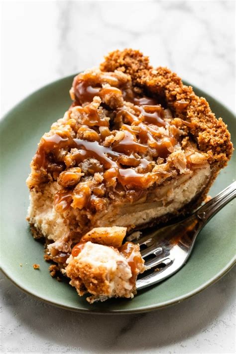 Caramel Apple Cheesecake Pie Sallys Baking Addiction