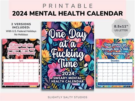 Mental Health Calendar 2024 Pdf Denise Alexina