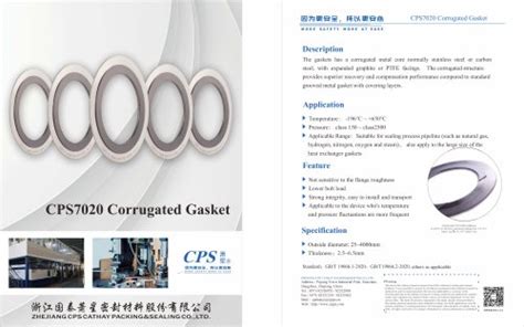 CPS7021 Corrugated Compressive Gasket Zhejiang CPS Cathay Packing