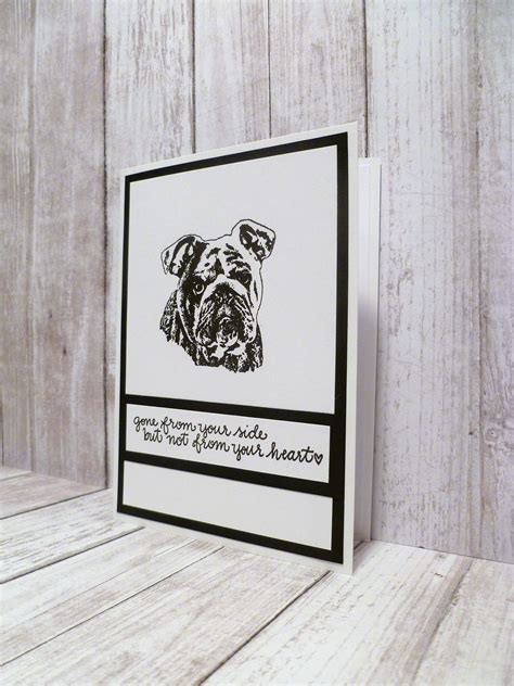 Handmade Bulldog Memorial Card Bulldog Sympathy Card Loss Of Etsy