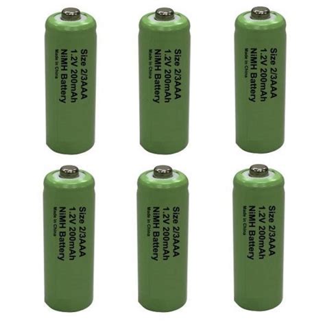 Solar Light Batteries 1.2V 200mAh 2/3AAA 6-PACK