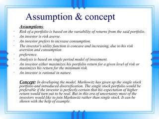 Markowitz model | PPT