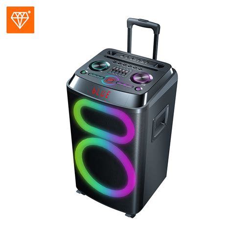 2023 New Product 12 Inch Woofer Trolley Speaker EQ Wireless Microphone