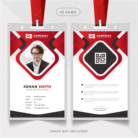 Premium Vector Company Office Id Card Template Design Layout