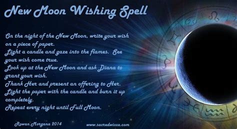 New Moon Wishing Spell New Moon Book Of Shadows Spelling