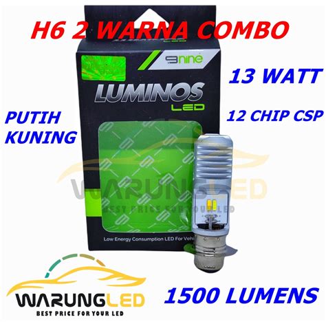 Jual Lampu Led Motor 9NINE Luminos H6 CHIP CSP COMBO PUTIH KUNING