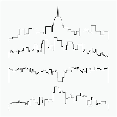 city silhouette stroke 30923927 Vector Art at Vecteezy