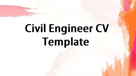 Civil Engineer CV Template For Dubai UAE Resume 2025