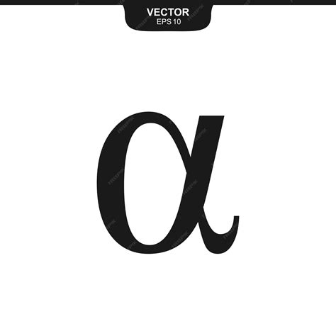 Premium Vector | Alpha Lowercase Greek Alphabet Symbol