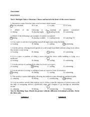 Module Docx Assessment Posttest Test I Multiple Choice Direction