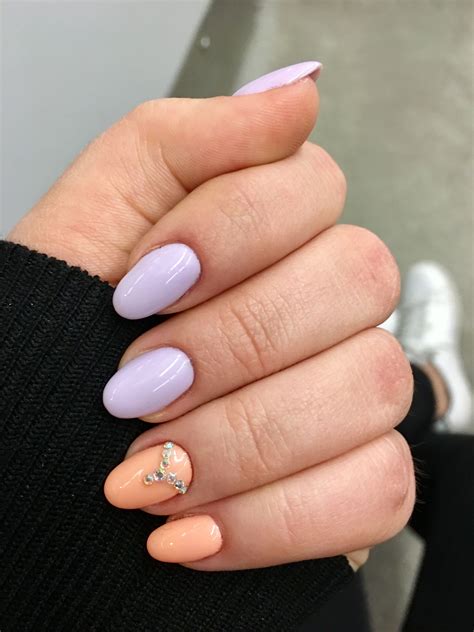 Beautiful And Trendy Peach Purple Nails So Grest Oval Shape Spring