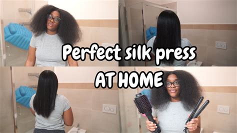 How To Achieve Salon Silk Press At Home Healthy Type 4 Hair Blow Dry Trim Detailed Youtube