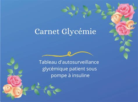 Buy Suivi Diab Te Sous Pompe Insuline Carnet De Suivi Glyc Mie Sur