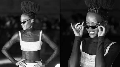 Lupita Nyongo 41 Amps Up The Glamour In Glittering Bralette In Major