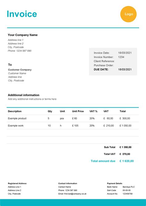 Sample Invoices Templates And Invoice Examples Free Download