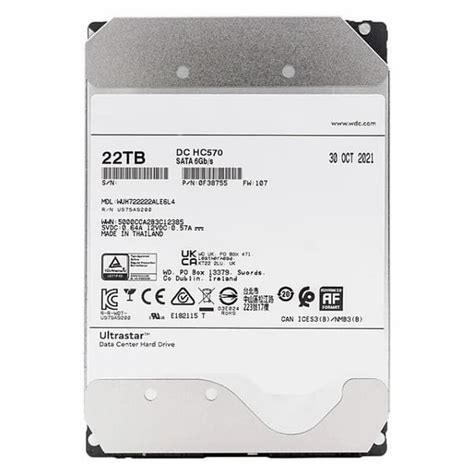 Ổ Cứng HDD Ultrastar HC570 22TB 7200RPM 512MB Cache WUH722222ALE6L4