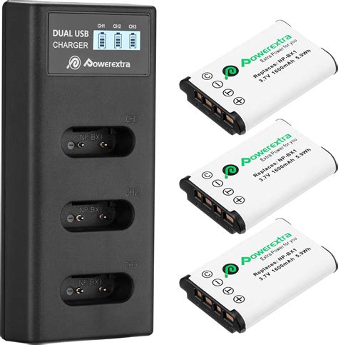 Amazon Batmax Packs Np Bx Battery Mah And Lcd Dual Usb