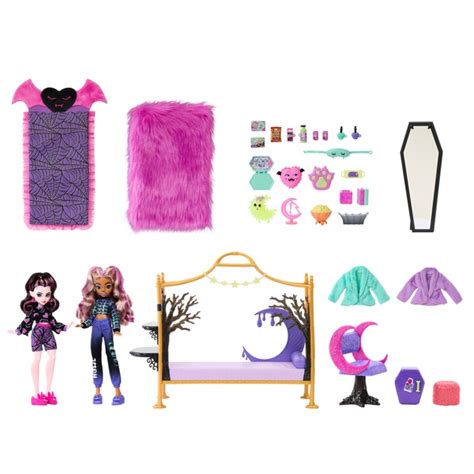 Monster High Creepover Party Bedroom Playset With Two Dolls Smyths