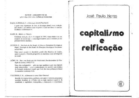 Pdf Jose Paulo Netto Capitalismo E Reificacao Dokumen Tips