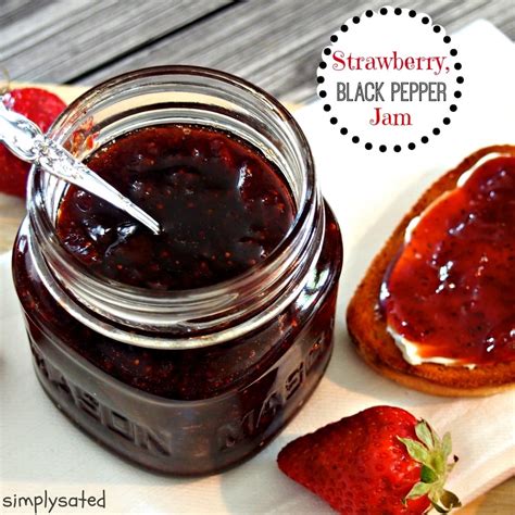 Strawberry Black Pepper Jam - www.simplysated.com