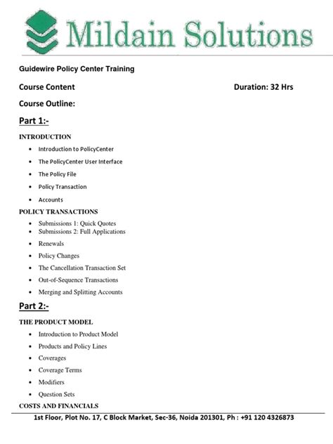 Guidewire Policy Center | PDF | Business
