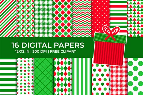 Christmas Digital Papers Set Scrapbook Graphic By TitaTips Creative