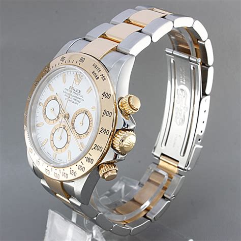 Rolex Daytona Zenith White Dial K Two Tone Watch Year