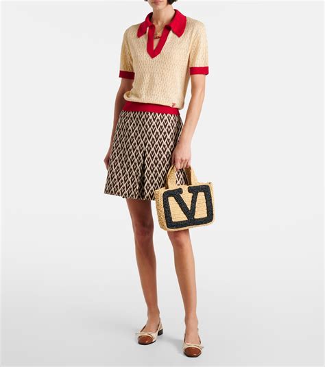 Viva Superstar Small Raffia Tote Bag In Beige Valentino Garavani