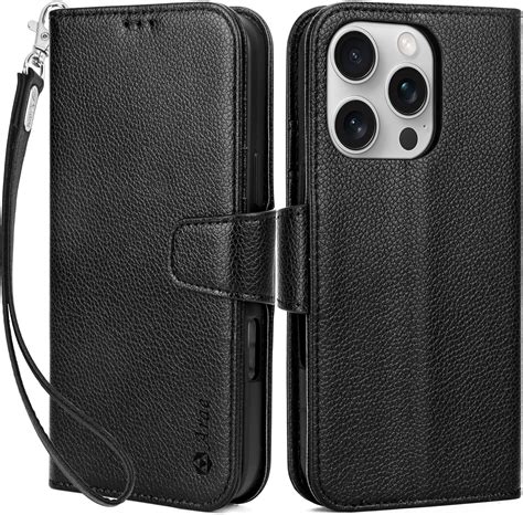 Arae Compatible With Iphone 16 Pro Max Case Wallet With Card Holder Wristlet Strap