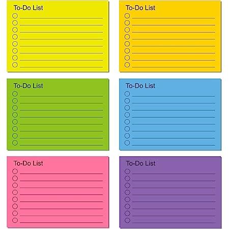 Molain To Do List Sticky Notes Pad Paquets Feuilles Couleurs