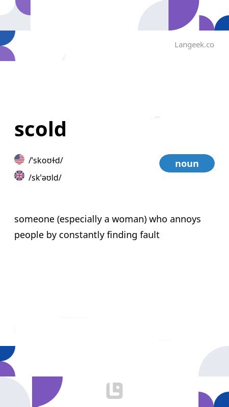 definition meaning  scold picture dictionary