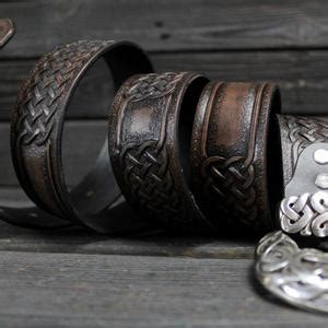 Brown Leather Celtic Handcrafted Belt Celtic Leather Belt Etsy