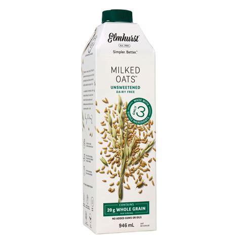 Elmhurst Unsweetened Plant Based Oat Milk At Natura Market