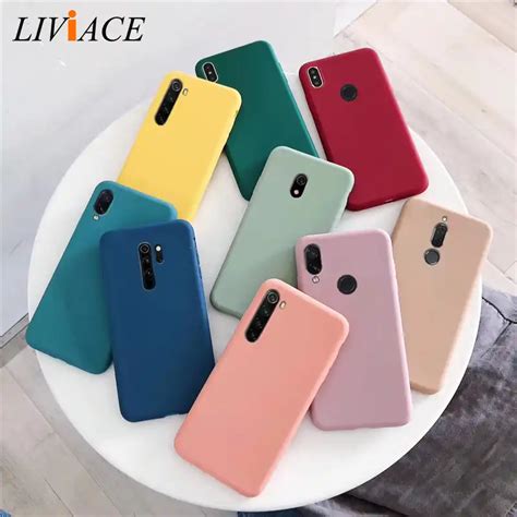 Capa De Silicone Para Celulares Em Cores Sólidas Cores Pastéis Capa