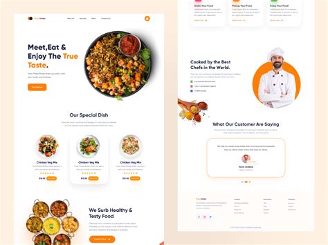 Food Website Landing Page Design Figma