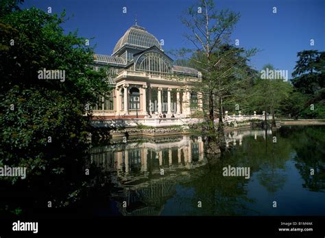 spain, madrid, parque del retiro, palacio de cristal, crystal palace ...