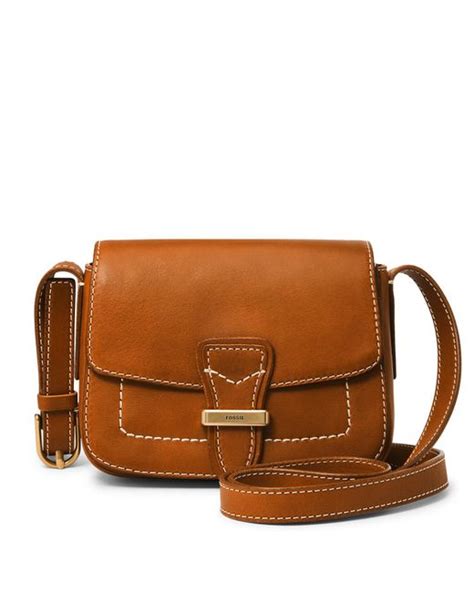 Fossil Tremont Small Flap Crossbody In Brown Lyst