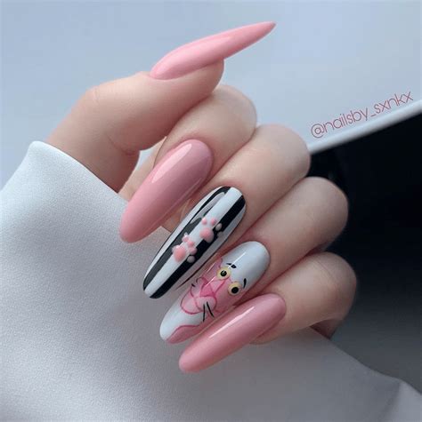 30 Fun Pink Panther Nails You'll Love - The Beauty Pursuit