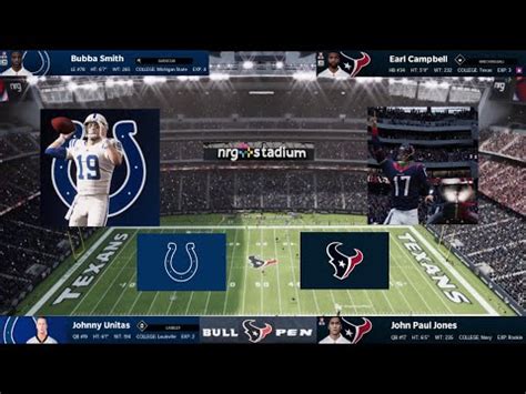 Nfl Indianapolis Colts Vs Houston Texans Full Game Madden