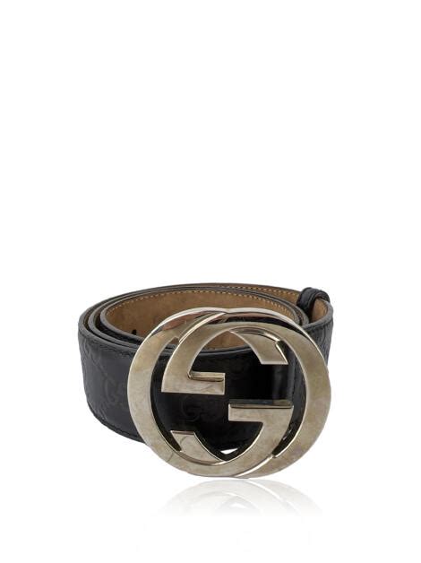 Cinto Gucci Gg Interlocking Preto Original Okj Etiqueta Nica