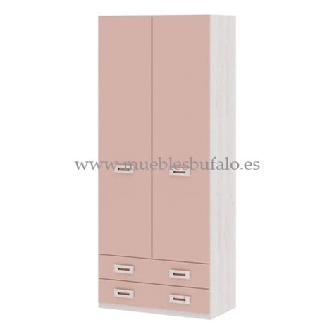 Armario Juvenil Puertas Cajones Start X X Cm Artic Rosa Nube