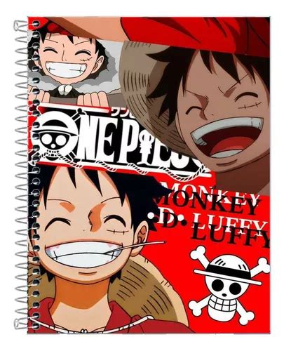 Caderno One Piece Personalizado Mat Ria Fls Espiral Mercadolivre