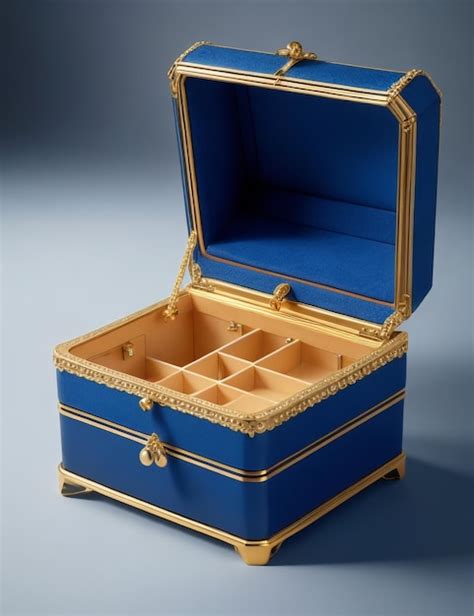 Premium Photo | Blue jewelry box photography