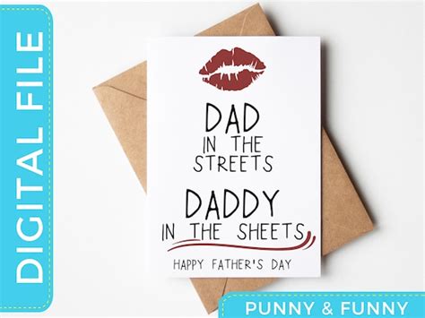 Naughty Fathers Day Card Hot Dad Card Dad Digital File Etsy