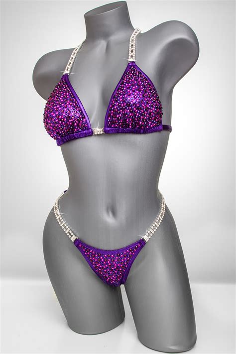 Purple Super Galaxy Bikini Competition Suit